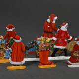 8 Various Christmas figures, pewter painted in pol… - photo 2