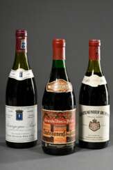 3 Diverse Flaschen Rotwein: 1x 1971 Chateauneuf du…