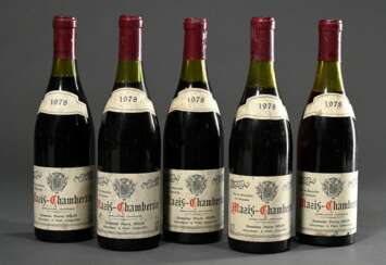 5 Flaschen 1978 Mazis-Chambertin, Domaine Pierre G…