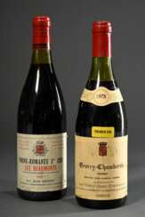 2 Diverse Flaschen Rotwein: 1x 1978 Gevrey-Chamber…