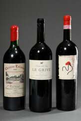 3 Diverse Magnum Flaschen Rotwein: 1x 1985 Chateau…