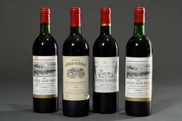 4 Diverse Flaschen Rotwein: 2x 1982 Chateau Grand …