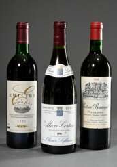 3 Diverse Flasche Rotwein: 1x 1988 Chateau Beaureg…