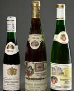 Wein & Spirituosen. 3 Diverse Flaschen Weißwein: 1x 1983 Brauneberger …
