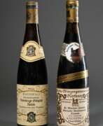 Wein & Spirituosen. 2 Diverse Flaschen Weißwein: 1x 1982 Hohenheimer O…