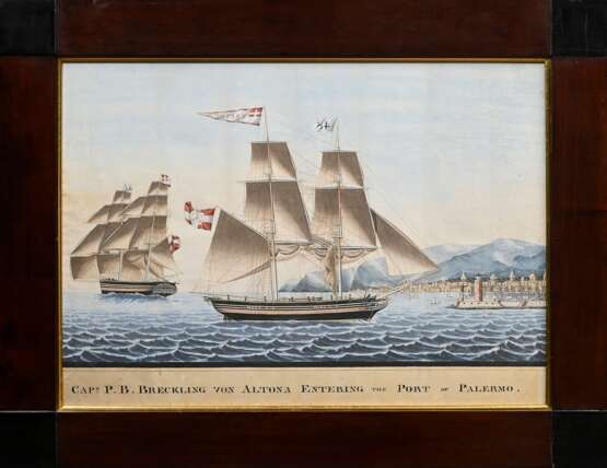 Unbekannter Marinemaler des 19.Jh. "'Triton'- Cap'… - Foto 2