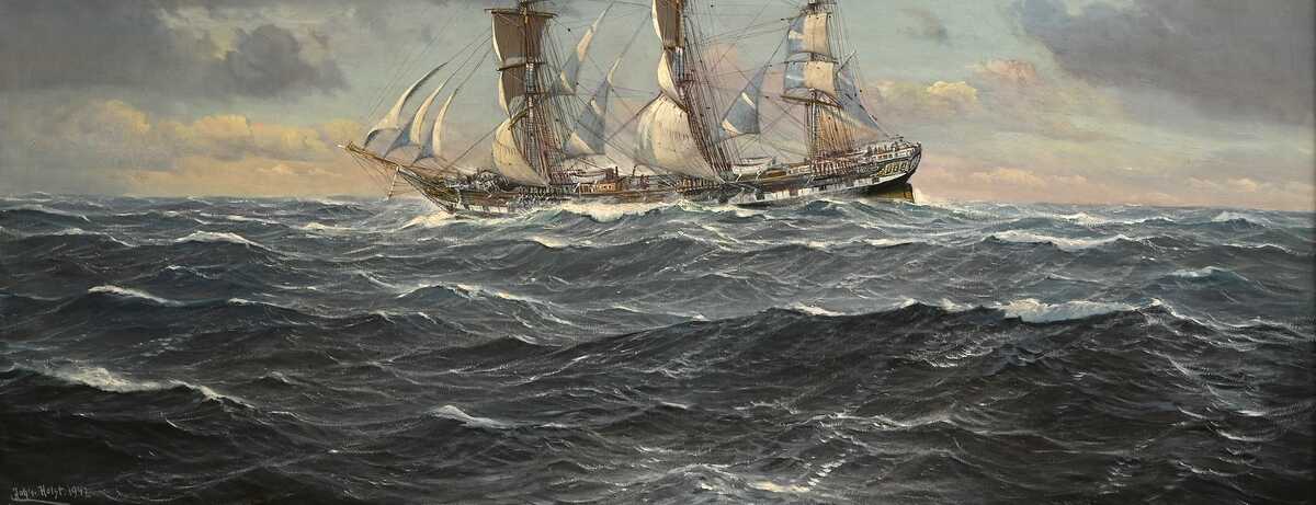 Holst, Johannes (1880-1965) ‘Full-rigged ship in f… Holst, Johannes (1880-1965) ‘Full-rigged ship in f…
