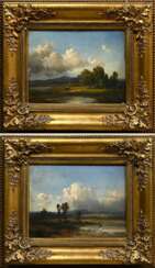 2 Brunner, Josef (1826-1893) ‘Landscapes with Hors…