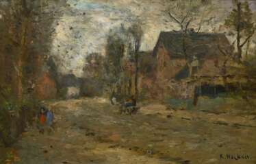 Höckner, Rudolf (1864-1942) ‘Dorfstraße’ (Village …