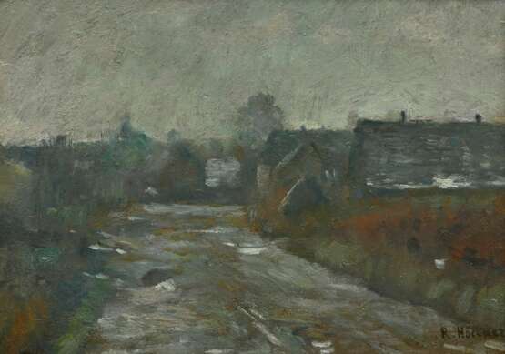 Höckner, Rudolf (1864-1942) ‘Thaw’, oil on cardboa… - фото 1 Höckner, Rudolf (1864-1942) ‘Thaw’, oil on cardboa… - фото 1