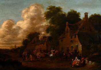 Unknown artist of the 19th c. ‘Village scene with …