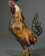 Скульптуры. Large Viennese bronze ‘Rooster’, polychrome natura…