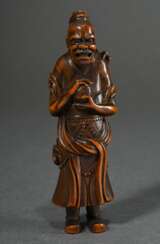 Large boxwood netsuke ‘Ryujin with dragon and tama…