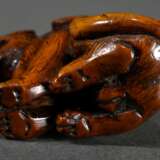Boxwood netsuke ‘Tiger’ with inlaid brass eyes, Ja… - photo 4