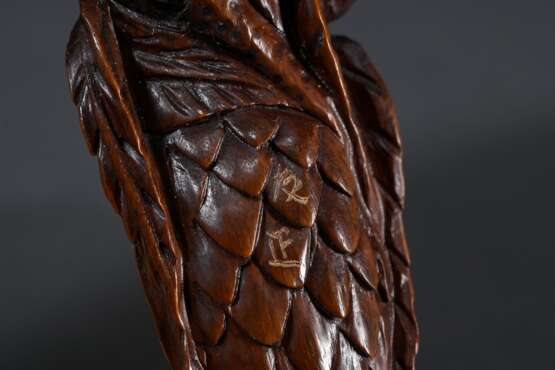 Boxwood netsuke ‘Four quails on millet branches’ w… - фото 4