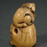 Mingei Hirschhorn netsuke ‘Puppy on Hotei's sack’,… - photo 3