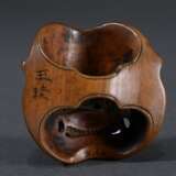 Boxwood netsuke ‘Nō mask frown Shikami’ with curve… - photo 2