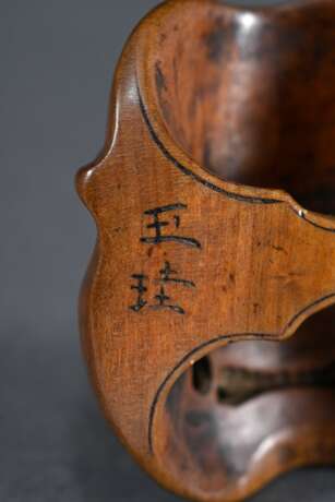 Boxwood netsuke ‘Nō mask frown Shikami’ with curve… - photo 3