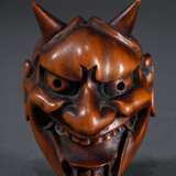 Boxwood netsuke ‘Hannya Make’, signed Deme Uman 出目… - photo 2