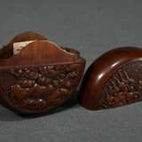 Rare boxwood Hako netsuke ‘Shishi on rocks’, circa… - photo 4