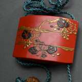 Inro in red lacquer with gold and brown lacquer de… - photo 2