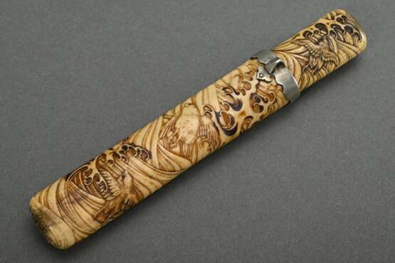 Japanese deer antler pipe container (kiseruzutsu) … - photo 1 Japanese deer antler pipe container (kiseruzutsu) … - photo 1