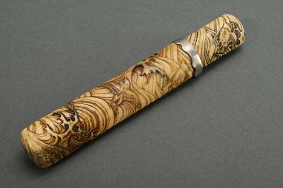 Japanese deer antler pipe container (kiseruzutsu) … - photo 2 Japanese deer antler pipe container (kiseruzutsu) … - photo 2