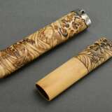Japanese deer antler pipe container (kiseruzutsu) … - photo 3