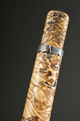 Japanese deer antler pipe container (kiseruzutsu) … - photo 4 Japanese deer antler pipe container (kiseruzutsu) … - photo 4