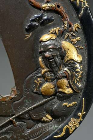 Very fine shibuichi tsuba ‘Taikôbô fishing under a… - photo 2