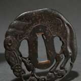 Eisen Tsuba in unregelmäßig runder Form mit Schatt… - Foto 2