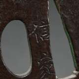 Rundes Eisen Tsuba "Awabischnecke und Pilgermusche… - Foto 2