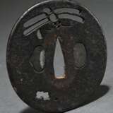 Iron tsuba with negative silhouette ‘dragonfly’, E… - photo 2