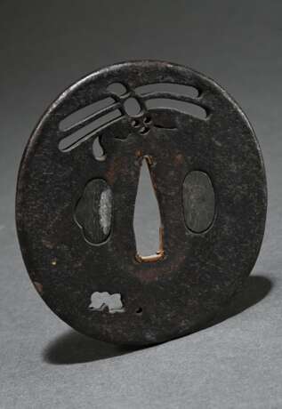 Iron tsuba with negative silhouette ‘dragonfly’, E… - photo 2