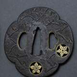 3 Various Japanese sword fittings: Iron tsuba in m… - photo 4