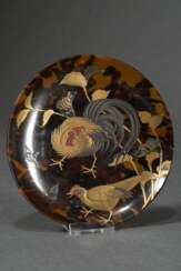 Japanese tortoiseshell plate with delicate lacquer…