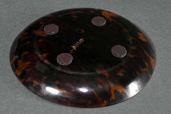 Japanese tortoiseshell plate with delicate lacquer… - photo 3 Japanese tortoiseshell plate with delicate lacquer… - photo 3