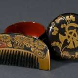 2 Various Japanese lacquerware items: round box wi… - фото 1