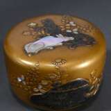 Natsume tea caddy in Rinpa style with mother-of-pe… - фото 2