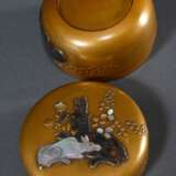 Natsume tea caddy in Rinpa style with mother-of-pe… - фото 5