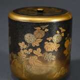 Natsume tea caddy with gold decoration ‘Chrysanthe… - photo 2