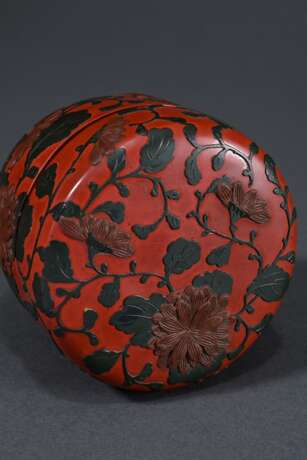 Rotlack Natsume Teedose mit Schnitzlack "Blumen un… - Foto 3 Rotlack Natsume Teedose mit Schnitzlack "Blumen un… - Foto 3