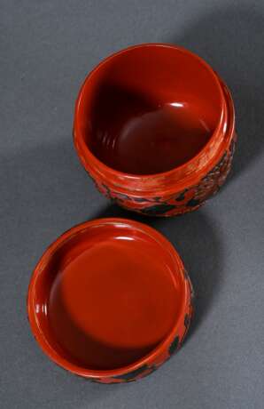 Rotlack Natsume Teedose mit Schnitzlack "Blumen un… - Foto 4 Rotlack Natsume Teedose mit Schnitzlack "Blumen un… - Foto 4