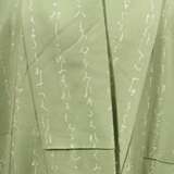 Matcha green silk kimono with batik tea ceremony p… - фото 3
