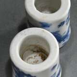 Pair of knobs from a scroll with underglaze blue d… - фото 4