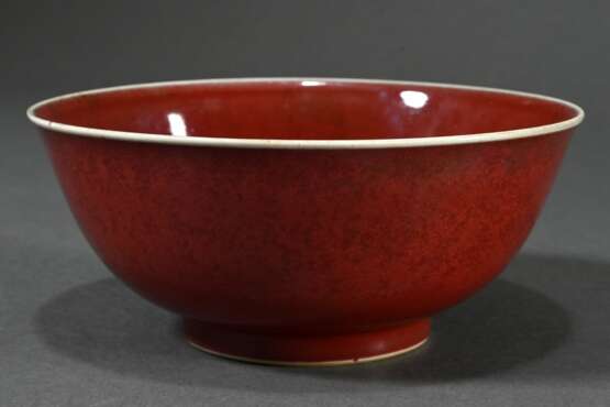 Large bowl with Sang de Boeuf glaze, base with 6-c… - photo 1 Large bowl with Sang de Boeuf glaze, base with 6-c… - photo 1