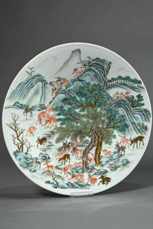 Large Chinese porcelain plate with Famille Verte d… - photo 1 Large Chinese porcelain plate with Famille Verte d… - photo 1