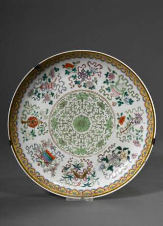 Large porcelain bowl with eight Buddhist symbol ca… - photo 1 Large porcelain bowl with eight Buddhist symbol ca… - photo 1