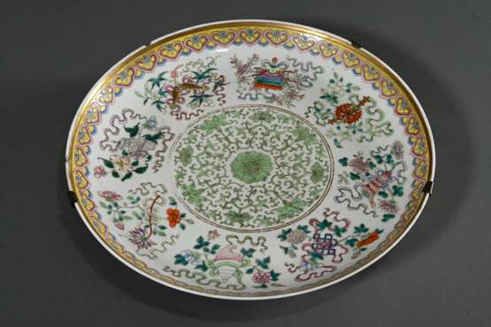 Large porcelain bowl with eight Buddhist symbol ca… - photo 2 Large porcelain bowl with eight Buddhist symbol ca… - photo 2