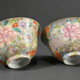 Pair of Chinese porcelain bowls with millefleur de… - photo 1